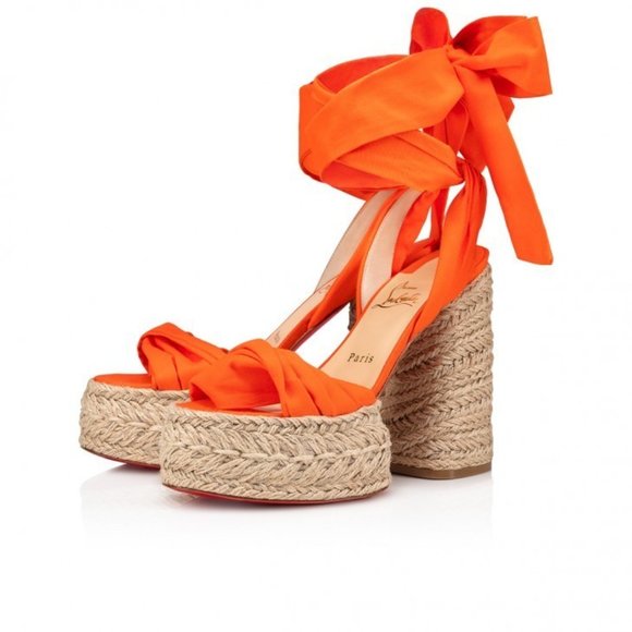 Christian Louboutin Shoes - Christian Louboutin MARIZA DU DESERT Platform Heels Espadrille Sandal Shoes